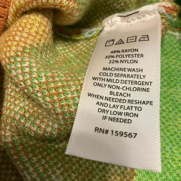 Awesome 70’s Vibe VNeck- Great Colors! Medium. Like New! Sweatervest. Goblincore - Picture 8 of 8